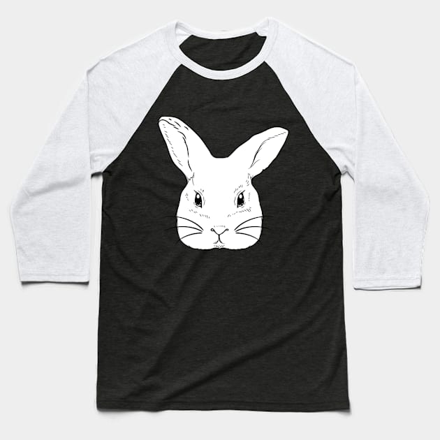 rabbit head hand draw Baseball T-Shirt by Giraroad